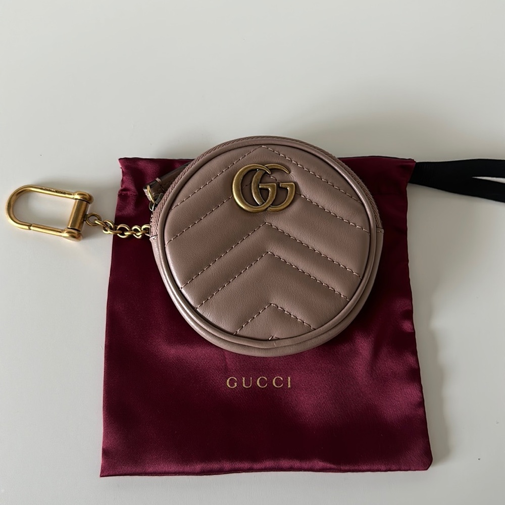 Gucci Leather Coin Purse with Key Ring